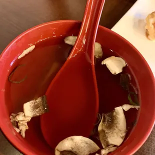 Free appetizer - mushroom soup