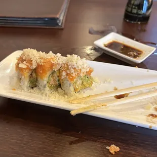 My ultimate q7 roll, mostly eaten.  Good!