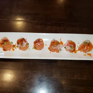 Special Salmon Sashimi, yum!