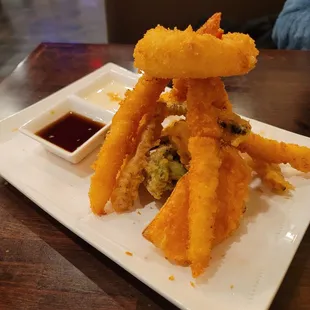 Shrimp &amp; vegetable tempura.