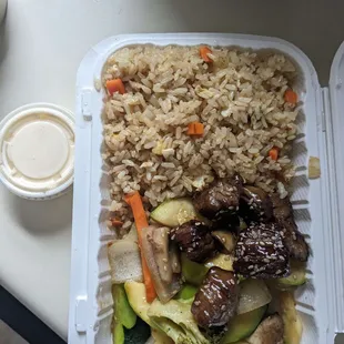steak hibachi special with very little steak hibachi
