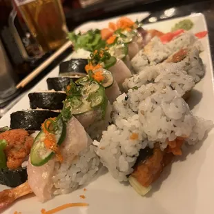 sushi and sashimi, sashimi, sushi, food