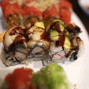 a variety of sushi on a plate