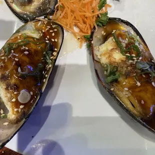 Baked mussels