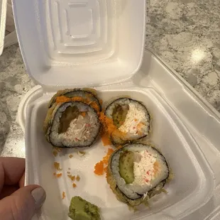 Colorado Roll... where&apos;s the fish? Those avocados are unacceptable.