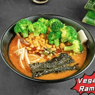 Vegan Ramen, comes with variety seasonal vegetables