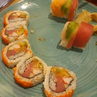 Rainbow and Hibiscus rolls