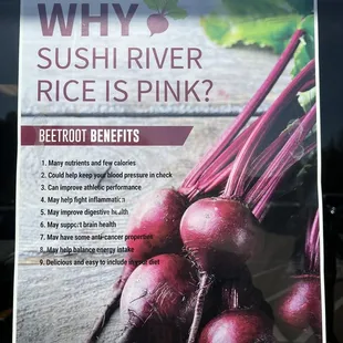 a poster of beetroot benefits