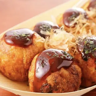 a close up of a plate of food