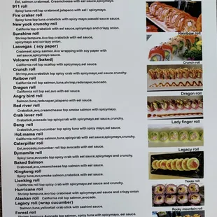 Sushi river menu book