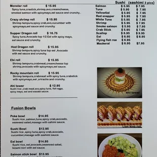 Sushi river menu book