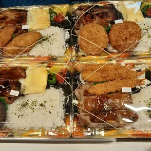 Breakfast bento&apos;s and seafood bento&apos;s