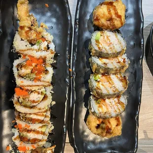 Spider roll and Volcano roll