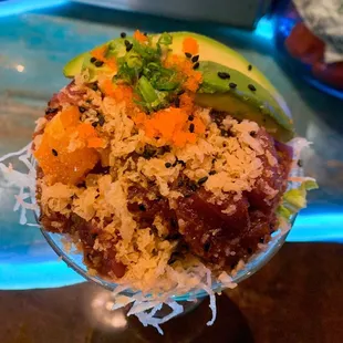 spicy tuna martini, top view | 8/15/2021