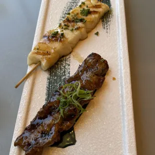 Chilean Sea Bass Skewer and Wagyu Beef Skewer