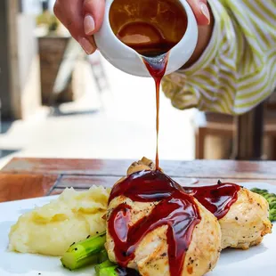 Jidori Chicken Entrée - Free range chicken, ginger relish, yuzu pepper and sea salt