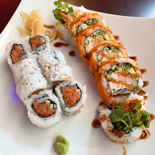 Tempura Roll (right), Golden California (left)