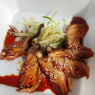 UNAGI!!! With spiral cut Cucumbers  (put some eel sauce &amp; spicy Mayo on the Cucumbers  The unagi was DELICIOUS!