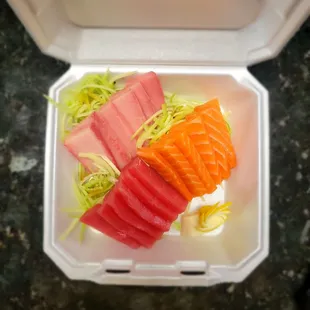 Salmon, Tuna and Yellowtail sashimi