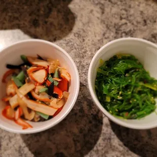 Squid and seaweed salad