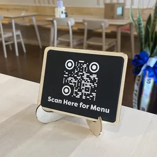 touchfree menu qr code