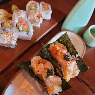 Temaki tacos with the caviar upgrade