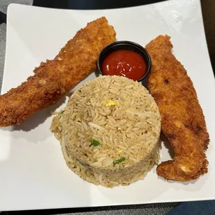 Chicken and fried rice