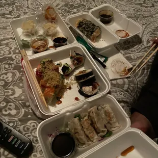 Me and my girlfriend going to town on the best sushi in LB!
