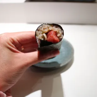 Fatty tuna hand roll