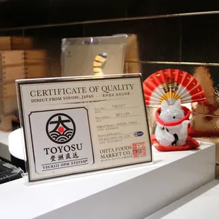 a certificate of quality