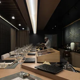 sushi and sashimi, interior