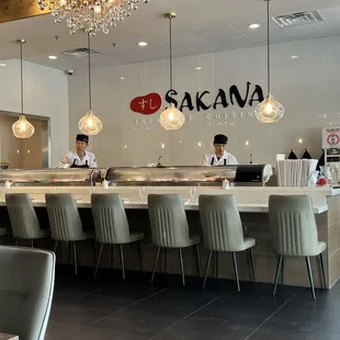 Sushi bar inside