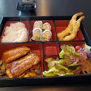 Grilled Salmon Bento Box Lunch