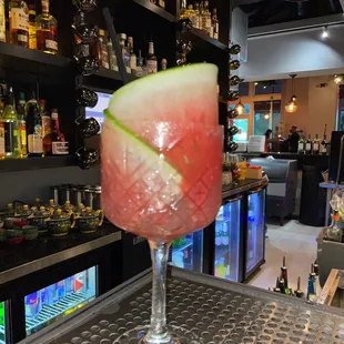 Gin and watermelon cocktail