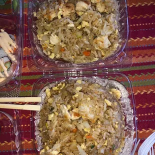 2 orders of chicken fried rice