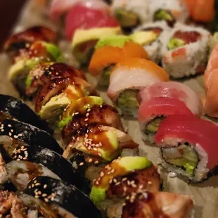 They have a LIMITED sushi roll list but will make whatever you request. Nice!