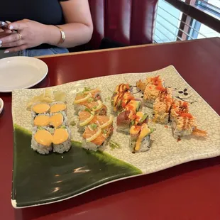 Spicy California Roll, S&amp;T Roll, Atlantic Roll, Oishi Roll