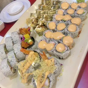 American Dream Roll, CK Roll, Dream Roll &amp; Spicy Cali Rolls