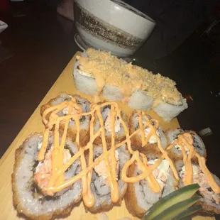 Sushi &amp; Miso Ramen Noodle soup