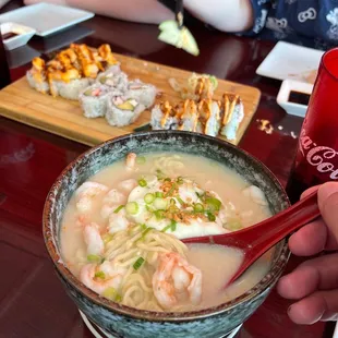 Ramen and sushi