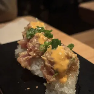 Spicy tuna crispy rice