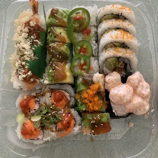 a variety of sushi