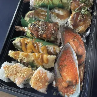 sushi and sashimi, food, sashimi, sushi