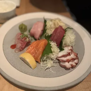 Sashimi dinner platter.