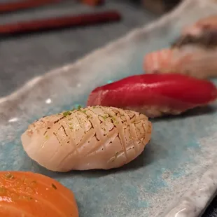 three different types of sushi