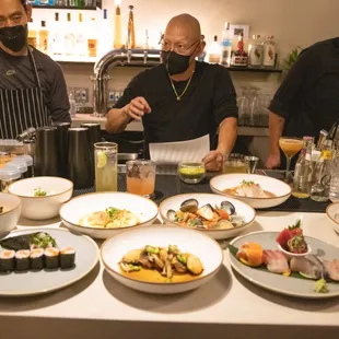 sashimi, sushi, sushi and sashimi, food