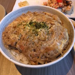 Pork katsudon - well seasoned !