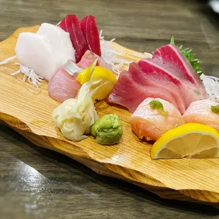 Walu, tuna, hamachi, albacore, salmon belly