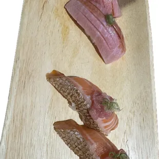 Zuke salmon belly and toro