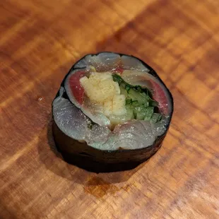 Japanese sardine w cucumber shiso